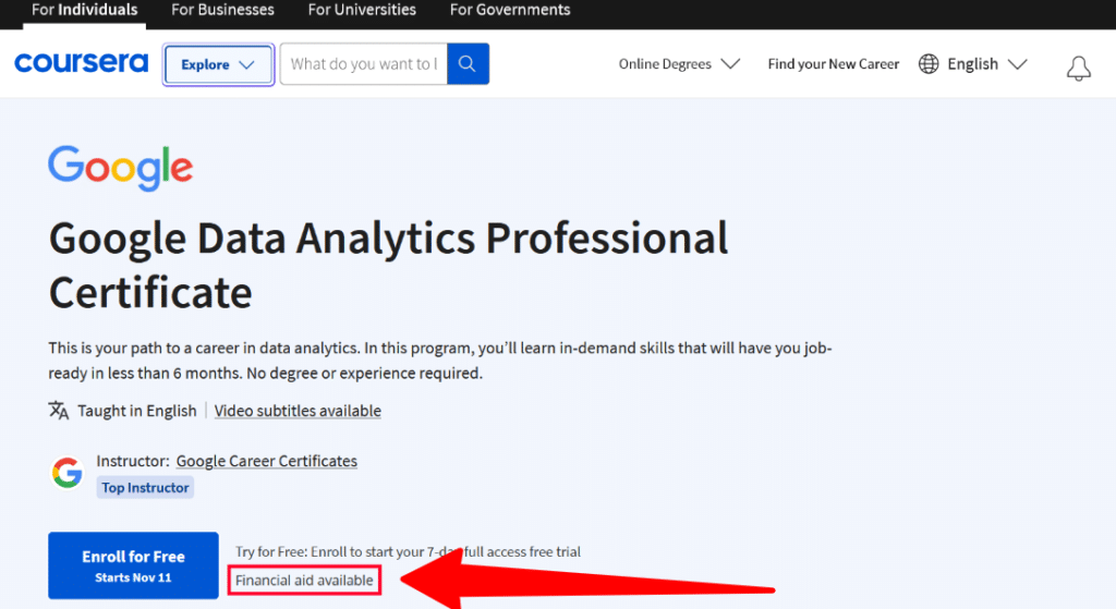 coursera financial aid